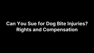can you sue for dog bite