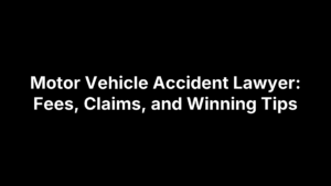 motor vehicle accident lawyer