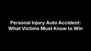 personal injury auto accident