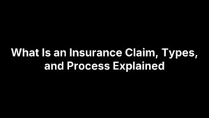 what is an insurance claim